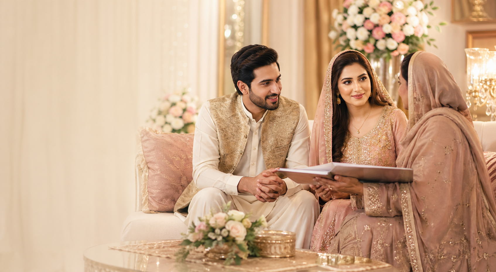 Pakistani matchmaking consultation with bride groom and consultant
